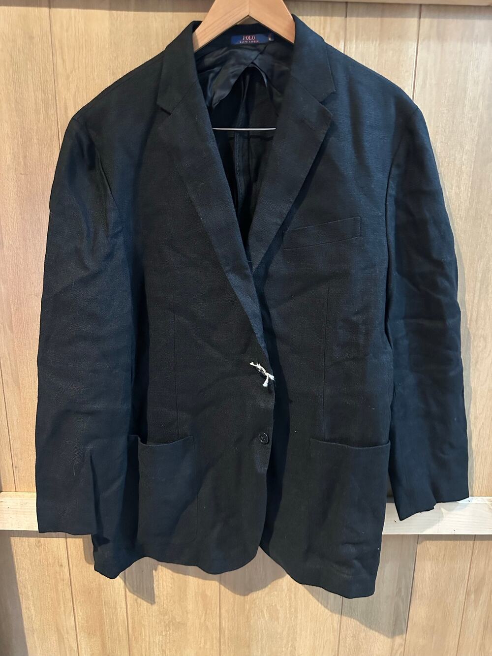 Polo Ralph Lauren - 3 Button Linen Sports Blazer / 48R / BLK